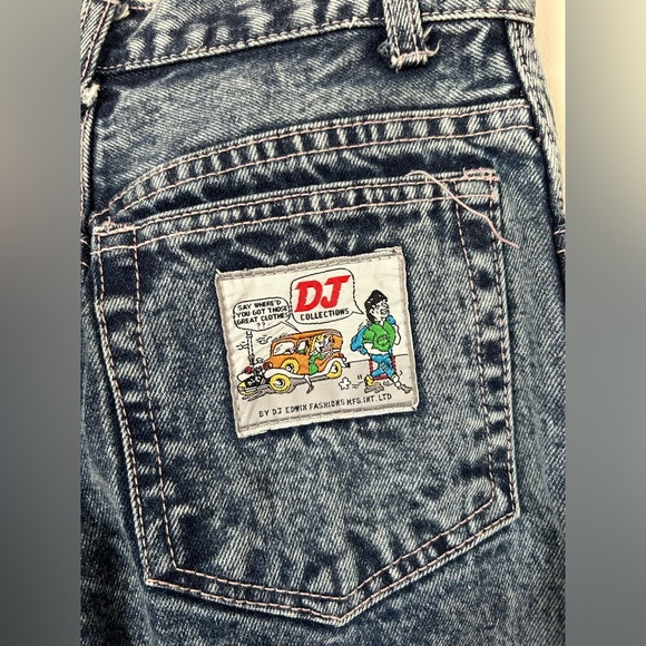 Vintage Edwin Acid Wash High Waisted Jeans Size 25 - Picture 6 of 8